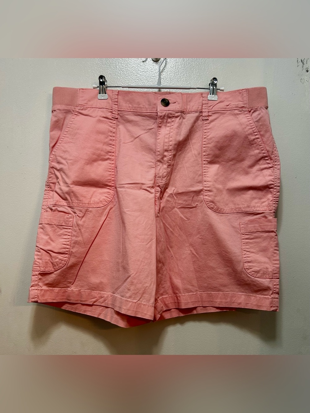 Lee Women's Coral Pink Cargo Shorts